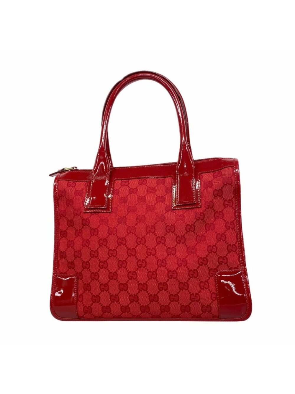 Gucci Handbag GG Canvas Red Gold